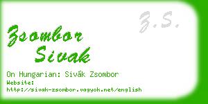 zsombor sivak business card