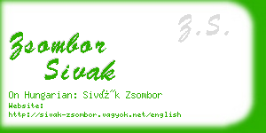 zsombor sivak business card